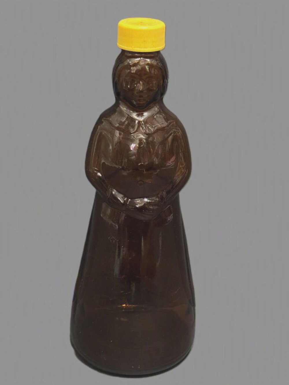 Mrs. Butterworth Pancake Syrup Amber Glass Bottle, 24 oz., Vintage Circa 1976